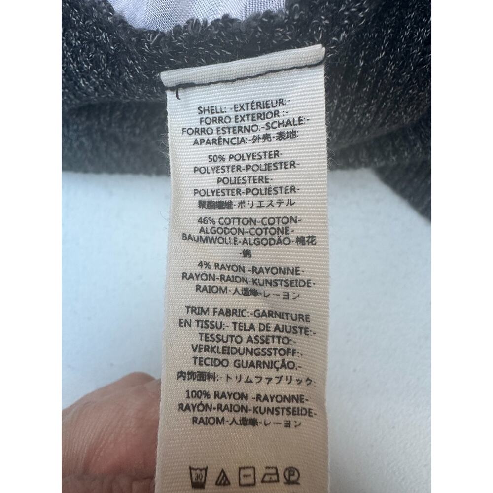 Free People We The Free Blossom Gray Thermal Top Patchwork Balloon Slv Sz M Boho - Picture 10 of 16